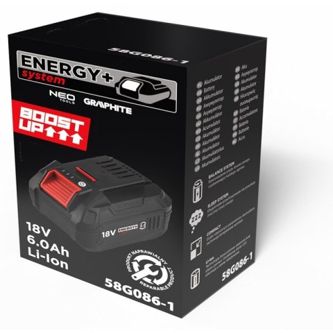 Akumulator 6.0Ah ogniwa 21700 BOOST UP Energy+ 58G086-1 GRAPHITE