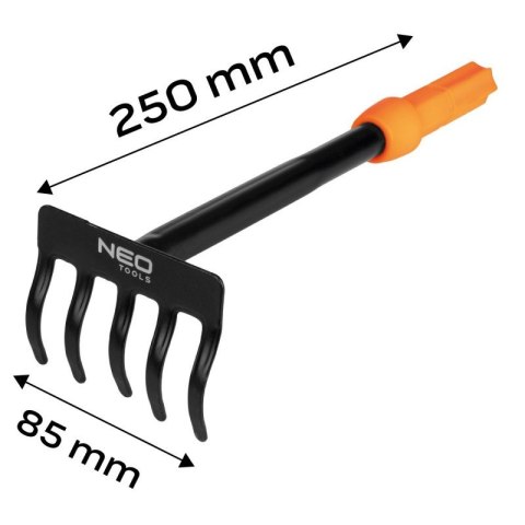 GRABKI MAŁE 5 ZĘBÓW 85x250mm OGRODOWA CLICK SYSTEM 95-073 NEO TOOLS GRABKI MAŁE 5 ZĘBÓW 85x250mm OGRODOWA CLICK SYSTEM 95-073 NEO TOOLS