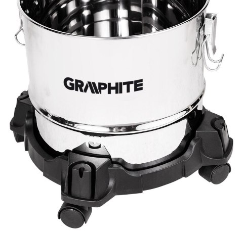 GRAPHITE ODKURZACZ PRZEWYSŁOWY WARSZTATOWY SUCHO MOKRO 800W 12L + AKCESORIA
