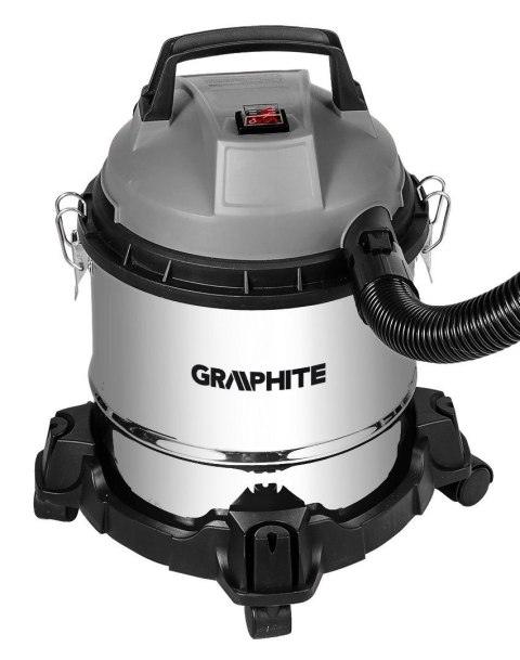 GRAPHITE ODKURZACZ PRZEWYSŁOWY WARSZTATOWY SUCHO MOKRO 800W 12L + AKCESORIA