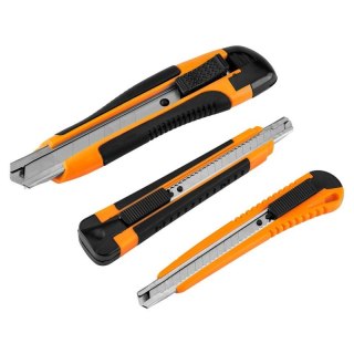 Nóż noże z ostrzem łamanym + ostrza zestaw pakiet 26 elementów 9mm 18mm NEO TOOLS 63-714