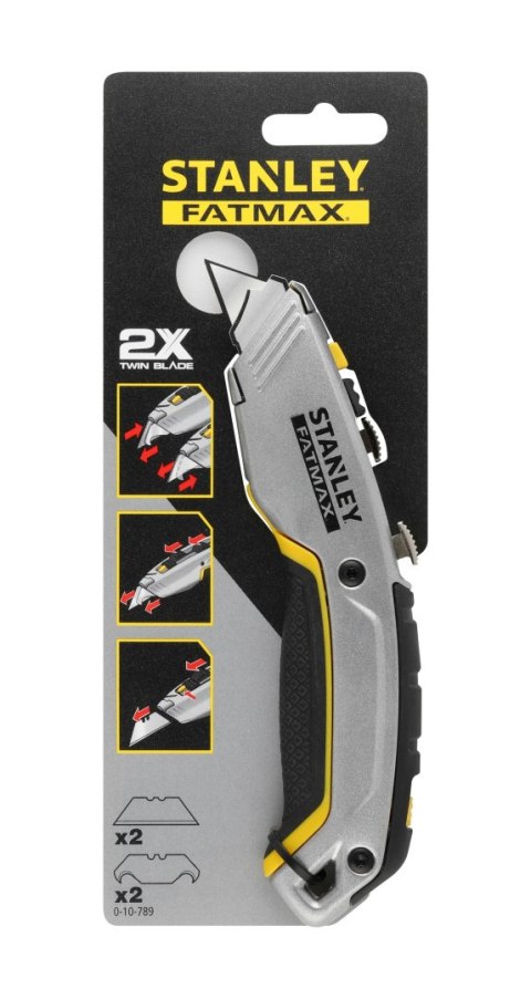 Nóż z podwójnym ostrzem Twinblade FATMAX nóż podwójny 4x ostrza 0-10-789 Stanley