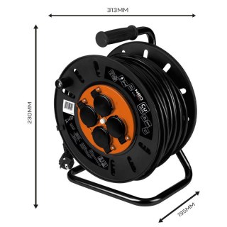 PRZEDŁUŻACZ BĘBNOWY 30M 3x2.5mm2 IP44 E/F DO 3600W 4 GNIAZDA NEO TOOLS 90-173