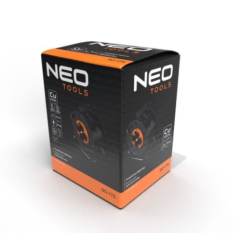 PRZEDŁUŻACZ BĘBNOWY 50M 3x2.5mm2 IP44 E/F DO 3600W 4 GNIAZDA NEO TOOLS