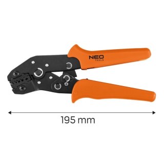 Szczypce do zaciskania końcówek tulejkowych wytrzymałe 0.25-6 mm2 NEO TOOLS 01-544