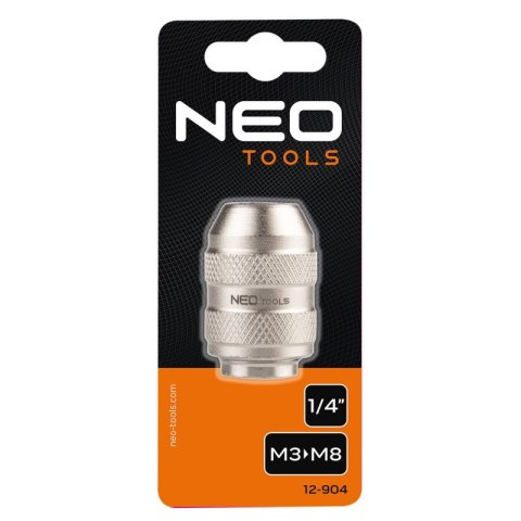 Adapter do gwintowników, uchwyt do gwintownika1/4DR M3-M8 12-904 NEO TOOLS