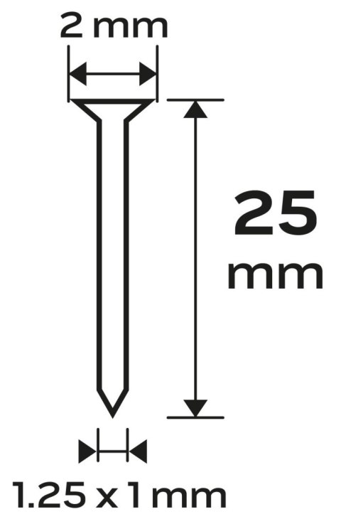 GWOŹDZIE GALWANIZOWANE DO ZSZYWACZA PNEUMATYCZNEGO (14-570), GA18, TYP 300 (F), DŁUGOŚĆ 25 MM, 4000 14-653 NEO TOOLS GWOŹDZIE GALWANIZOWANE DO ZSZYWACZA PNEUMATYCZNEGO (14-570), GA18, TYP 300 (F), DŁUGOŚĆ 25 MM, 4000 14-653 NEO TOOLS