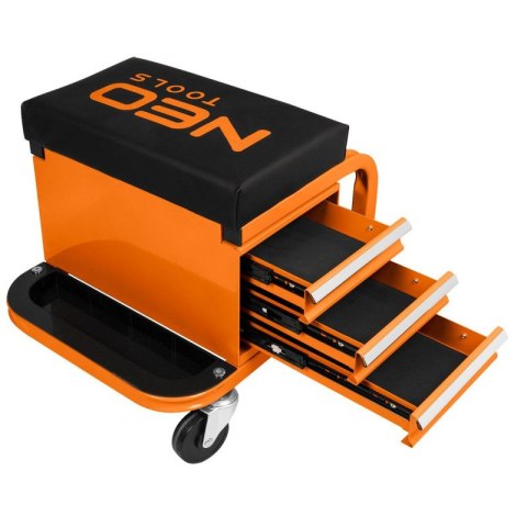 TABORET WARSZTATOWY STOŁEK ROBOCZY KRZESŁO z szufladami KÓŁKA NEO TOOLS 11-605 TABORET WARSZTATOWY STOŁEK ROBOCZY KRZESŁO z szufladami KÓŁKA NEO TOOLS 11-605