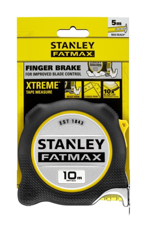 Miara zwijana 10 m x 32 mm FatMax Xtreme trwała i precyzyjna Stanley FMHT38232-0