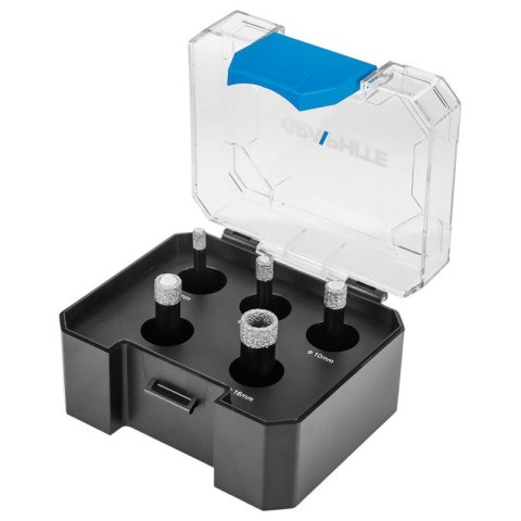 OTWORNICA DIAMENTOWA KORONKA M14 ZESTAW 6-16mm DO GLAZURY GRESU CEGŁY ETUI GRAPHITE 55H319