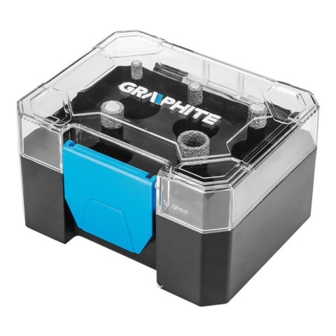 OTWORNICA DIAMENTOWA KORONKA M14 ZESTAW 6-16mm DO GLAZURY GRESU CEGŁY ETUI GRAPHITE 55H319