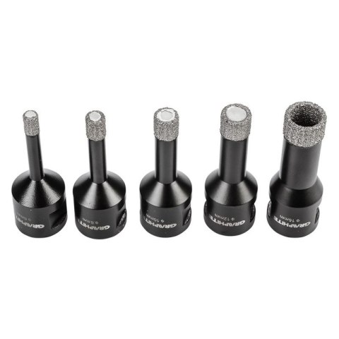 OTWORNICA DIAMENTOWA KORONKA M14 ZESTAW 6-16mm DO GLAZURY GRESU CEGŁY ETUI GRAPHITE 55H319
