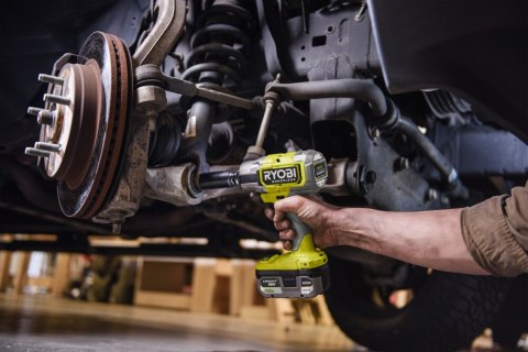 Bezszczotkowy klucz udarowy akumulatorowy zakrętarka światło led Ryobi RIW18BL-0