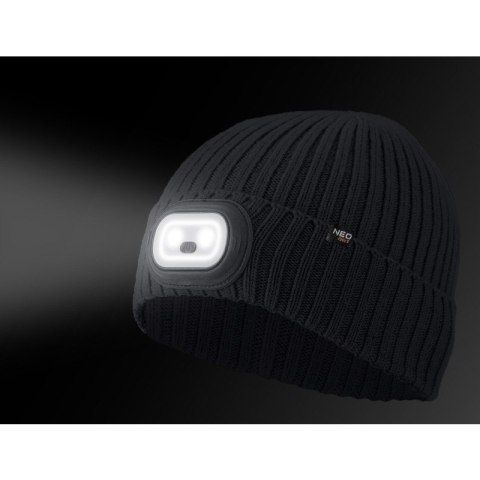 CZAPKA Z LATARKĄ LED RGB CZOŁÓWKA 4 tryby ZIMOWA ROBOCZA grafit NEO TOOLS 81-627 CZAPKA Z LATARKĄ LED RGB CZOŁÓWKA 4 tryby ZIMOWA ROBOCZA grafit NEO TOOLS 81-627