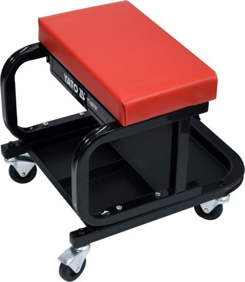 TABORET WARSZTATOWY Z SZUFLADĄ NA KÓŁKACH OBITY WINYLEM YATO YT-08791