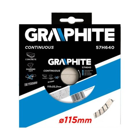 TARCZA DIAMENTOWA DO CIĘCIA GRESU CERAMIKI MARMURU GRANITU 115 X 22.2 MM, PEŁNA 57H640 TARCZA DIAMENTOWA DO CIĘCIA GRESU CERAMIKI MARMURU GRANITU 115 X 22.2 MM, PEŁNA 57H640