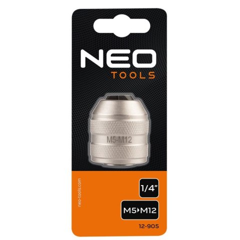 Uchwyt do gwintownika 1/4 M5-M12 Adapter do gwintowników 1/4 M5-M12 12-905 NEO TOOLS Uchwyt do gwintownika 1/4 M5-M12 Adapter do gwintowników 1/4 M5-M12 12-905 NEO TOOLS