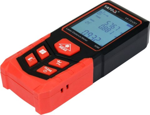 YATO DALMIERZ LASEROWY CYFROWY MIERNIK ODLEGŁOŚCI 50M LCD AAA YT-731251 YATO DALMIERZ LASEROWY CYFROWY MIERNIK ODLEGŁOŚCI 50M LCD AAA YT-731251
