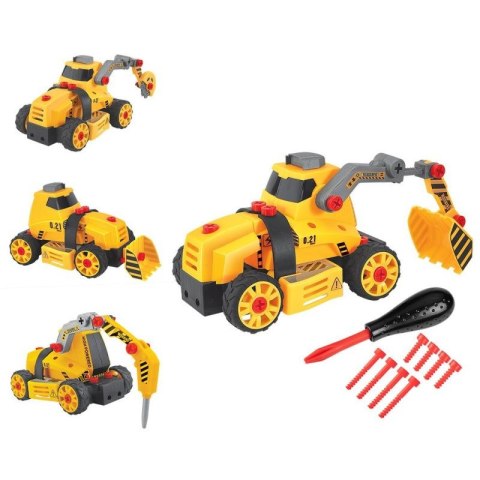 KOPARKA ZESTAW 4w1 DO KONSTRUOWANIA POJAZDY BUDOWLANE ZABAWKA 28 ELEMNTÓW NEO TOOLS GD041 KOPARKA ZESTAW 4w1 DO KONSTRUOWANIA POJAZDY BUDOWLANE ZABAWKA 28 ELEMNTÓW NEO TOOLS GD041