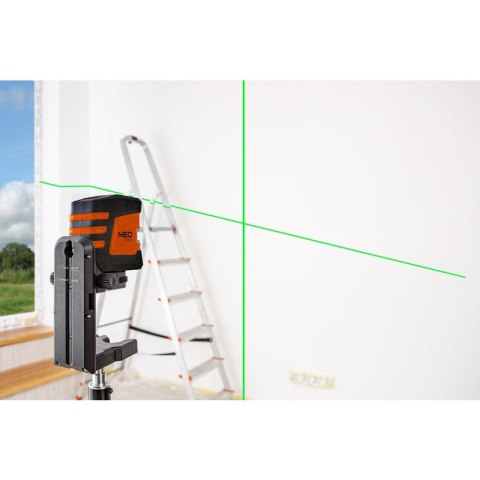 LASER KRZYŻOWY 20 M, ZIELONY, LINIA POZIOMA, PIONOWA I KRZYŻOWA, UCHWYT MAGNETYCZNY, ETUI NEO TOOLS 75-107 LASER KRZYŻOWY 20 M, ZIELONY, LINIA POZIOMA, PIONOWA I KRZYŻOWA, UCHWYT MAGNETYCZNY, ETUI NEO TOOLS 75-107