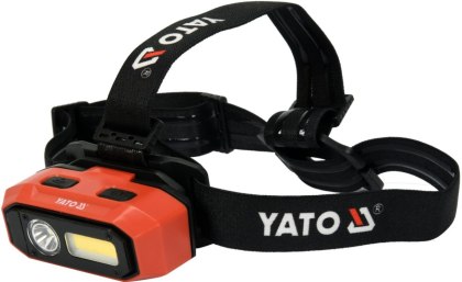Latarka czołowa 800 lumenów LED z czujnikiem ruchu regulowana mocna na rower turystykę YATO YT-08594