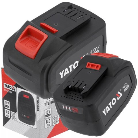 AKUMULATOR 18V LI-ION 6,0AH BATERIA DO ELEKTRONARZĘDZI SYSTEMU 18V YATO AKUMULATOR 18V LI-ION 6,0AH BATERIA DO ELEKTRONARZĘDZI SYSTEMU 18V YATO