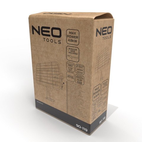 PROMIENNIK GRZEJNIK GAZOWY NA BUTLE ODBŁYŚNIK DYSZA GAZOWA 4600W NEO TOOLS 90-119 PROMIENNIK GRZEJNIK GAZOWY NA BUTLE ODBŁYŚNIK DYSZA GAZOWA 4600W NEO TOOLS 90-119