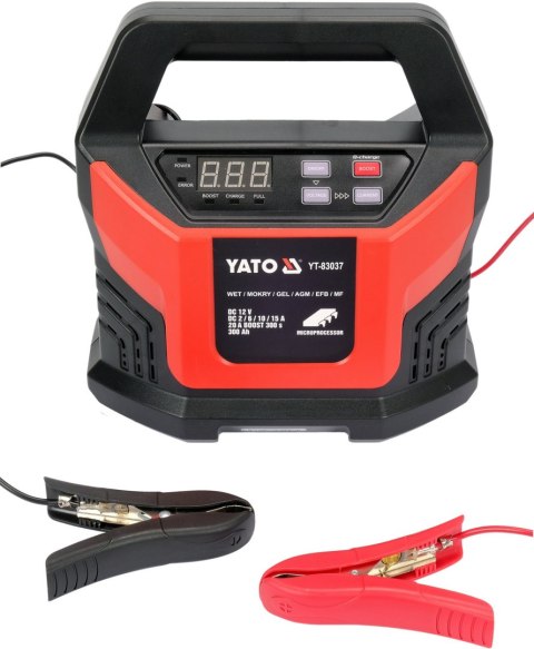 PROSTOWNIK SAMOCHODOWY Z ROZRUCHEM DO KLEMY BOOSTER 15A 12V 300 Ah YT-83037 PROSTOWNIK SAMOCHODOWY Z ROZRUCHEM DO KLEMY BOOSTER 15A 12V 300 Ah YT-83037