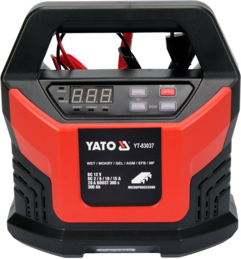 PROSTOWNIK SAMOCHODOWY Z ROZRUCHEM DO KLEMY BOOSTER 15A 12V 300 Ah YT-83037 PROSTOWNIK SAMOCHODOWY Z ROZRUCHEM DO KLEMY BOOSTER 15A 12V 300 Ah YT-83037