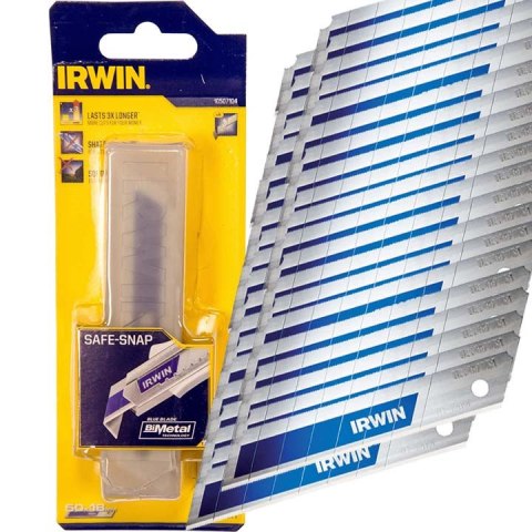 IRWIN 10507104 OSTRZE OSTRZA ŁAMANE WYMIENNE DO NOŻA BI-METAL 18mm (50szt.) IRWIN 10507104 OSTRZE OSTRZA ŁAMANE WYMIENNE DO NOŻA BI-METAL 18mm (50szt.)