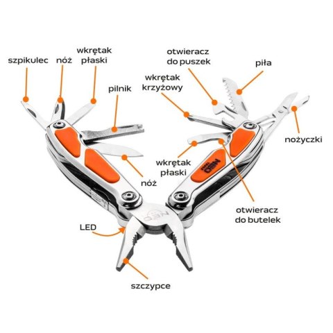 NARZĘDZIE WIELOFUNKCYJNE, Z LED, ZESTAW 12 SZT. 01-026 NEO TOOLS NARZĘDZIE WIELOFUNKCYJNE, Z LED, ZESTAW 12 SZT. 01-026 NEO TOOLS