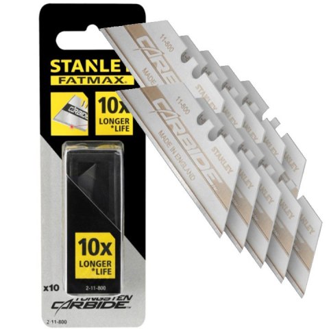 OSTRZE METALOWE TRAPEZOWE DO NOŻYKA WYMIENNE CARBIDE BLADE ZESTAW 10 SZT. OSTRZE METALOWE TRAPEZOWE DO NOŻYKA WYMIENNE CARBIDE BLADE ZESTAW 10 SZT.