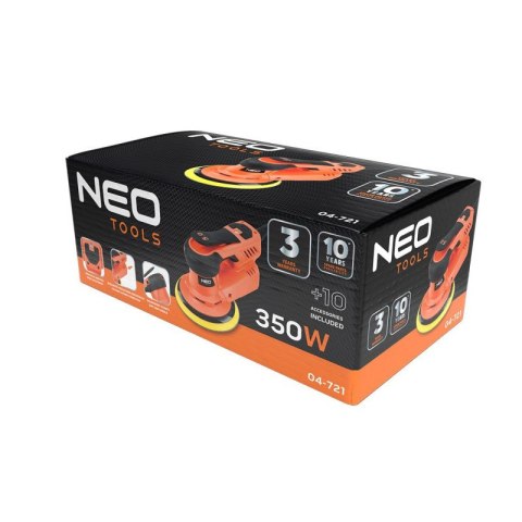 Szlifierka mimośrodowa 350W, bezszczotkowa 150mm 04-721 NEO TOOLS Szlifierka mimośrodowa 350W, bezszczotkowa 150mm 04-721 NEO TOOLS