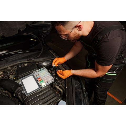 BEZPIECZNIKI SAMOCHODOWE ZESTAW, PUDEŁKO, 88 SZTUK, 3 TYPY, POLIWĘGLANOWE, ORGANIZER,INSTALACJA 12V i 24V, 11-993 NEO TOOLS BEZPIECZNIKI SAMOCHODOWE ZESTAW, PUDEŁKO, 88 SZTUK, 3 TYPY, POLIWĘGLANOWE, ORGANIZER,INSTALACJA 12V i 24V, 11-993 NEO TOOLS