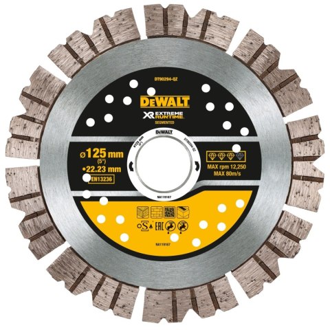 Tarcza diamentowa 125mm Extreme do betonu na sucho i mokro dewalt DT90294 Tarcza diamentowa 125mm Extreme do betonu na sucho i mokro dewalt DT90294