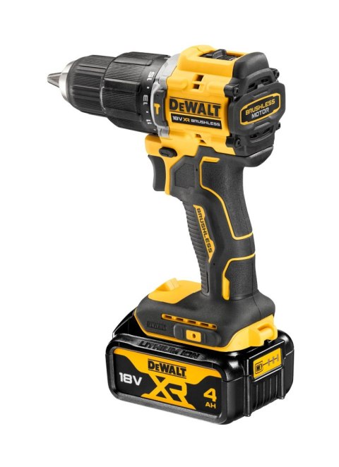 Wiertarko-wkrętarka udarowa z silnikiem bezszczotkowym 18V DCD100YM2T-QW 100 lat DeWalt'a Wiertarko-wkrętarka udarowa z silnikiem bezszczotkowym 18V DCD100YM2T-QW 100 lat DeWalt'a