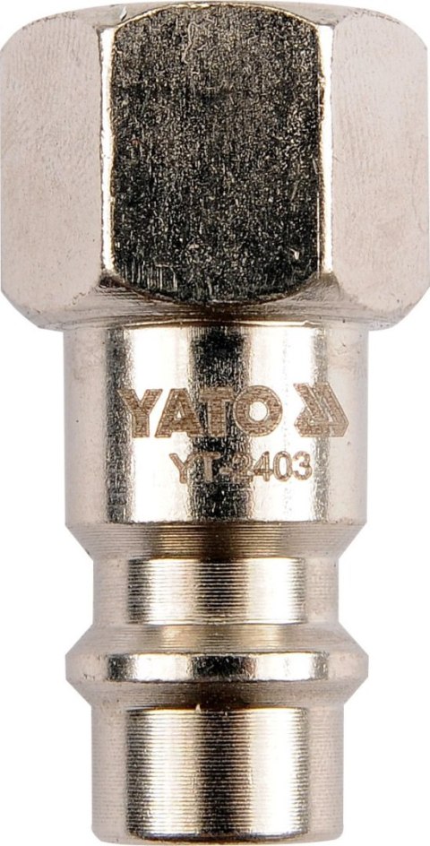 ZŁĄCZE GNIAZDO GWINT WEWNĘTRZNY 1/4'' 35mm YT-2403 ZŁĄCZE GNIAZDO GWINT WEWNĘTRZNY 1/4'' 35mm YT-2403