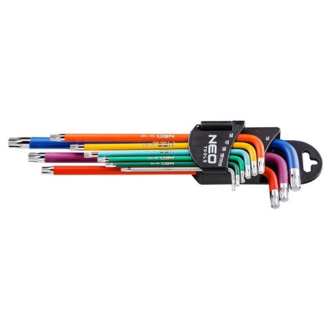 KLUCZE TORX T10-50, ZESTAW 9 SZT., KOLOROWE 09-518 NEO TOOLS KLUCZE TORX T10-50, ZESTAW 9 SZT., KOLOROWE 09-518 NEO TOOLS