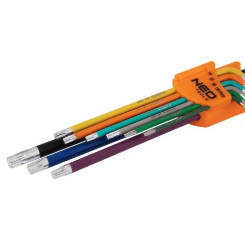 KLUCZE TORX T10-50, ZESTAW 9 SZT., KOLOROWE 09-518 NEO TOOLS KLUCZE TORX T10-50, ZESTAW 9 SZT., KOLOROWE 09-518 NEO TOOLS