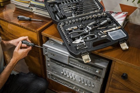 ZESTAW NARZĘDZI KLUCZE NASADOWE płaskie Micha M4K GARAGE 90e 1/4" 1/2" NEO TOOLS 10-100