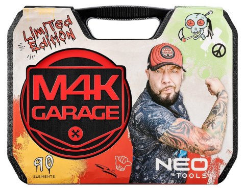 ZESTAW NARZĘDZI KLUCZE NASADOWE płaskie Micha M4K GARAGE 90e 1/4" 1/2" NEO TOOLS 10-100