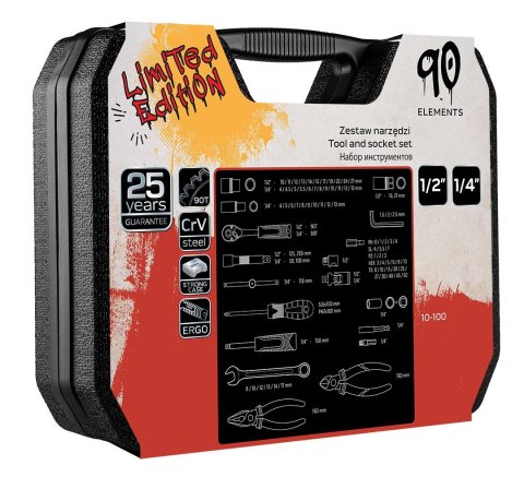 ZESTAW NARZĘDZI KLUCZE NASADOWE płaskie Micha M4K GARAGE 90e 1/4" 1/2" NEO TOOLS 10-100
