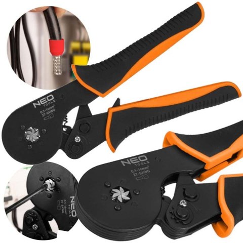 SZCZYPCE DO ZACISKANIA KOŃCÓWEK TULEJKOWYCH ŚREDNICA 0.1-16 MM2 NEO TOOLS SZCZYPCE DO ZACISKANIA KOŃCÓWEK TULEJKOWYCH ŚREDNICA 0.1-16 MM2 NEO TOOLS