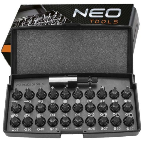 ZESTAW KOŃCÓWEK WKRĘTOWYCH Z UCHWYTEM ETUI 31 ELEMENTÓW NEO TOOLS ZESTAW KOŃCÓWEK WKRĘTOWYCH Z UCHWYTEM ETUI 31 ELEMENTÓW NEO TOOLS