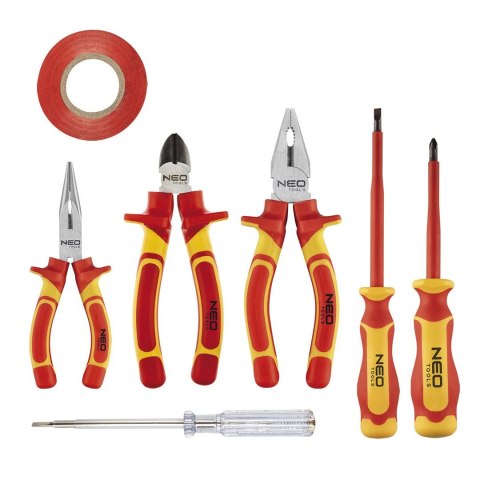 01-237 ZESTAW SZCZYPIEC I WKRĘTAKÓW 1000V, 7 SZT. NEO TOOLS 01-237 ZESTAW SZCZYPIEC I WKRĘTAKÓW 1000V, 7 SZT. NEO TOOLS