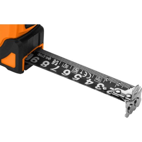 MIARA ZWIJANA STALOWA SUPER BLACK 5 M X 19 MM, AUTO BLOKADA, DWA PRZYCISKI STOP, MAGNES 67-242 NEO TOOLS MIARA ZWIJANA STALOWA SUPER BLACK 5 M X 19 MM, AUTO BLOKADA, DWA PRZYCISKI STOP, MAGNES 67-242 NEO TOOLS