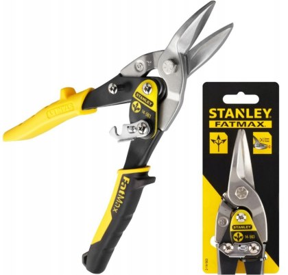 NOŻYCE STALOWE PROSTE RĘCZNE WARSZTATOWE FATMAX 250 mm 1.2 mm PROSTE DO BLACHY STALI STANLEY 2-14-563