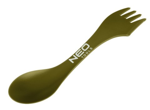 SZTUĆCE TURYSTYCZNE 3w1 ABS niezbędnik SURVIVAL ŁYŻKA WIDELEC NÓŻ MULTITOOL CAMPINGOWY NEO TOOLS