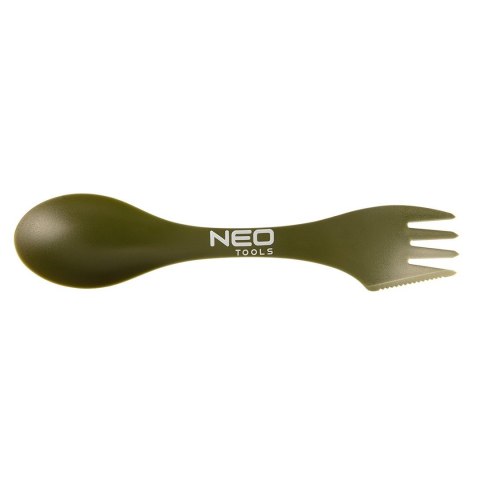 SZTUĆCE TURYSTYCZNE 3w1 ABS niezbędnik SURVIVAL ŁYŻKA WIDELEC NÓŻ MULTITOOL CAMPINGOWY NEO TOOLS