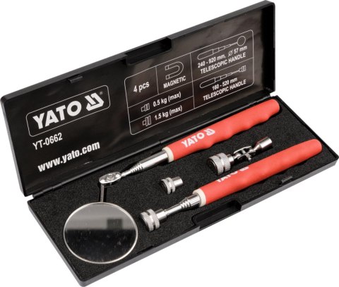 YT-0662 ZESTAW INSPEKCYJNY LUSTERKO + CHWYTAK YATO YT-0662 ZESTAW INSPEKCYJNY LUSTERKO + CHWYTAK YATO